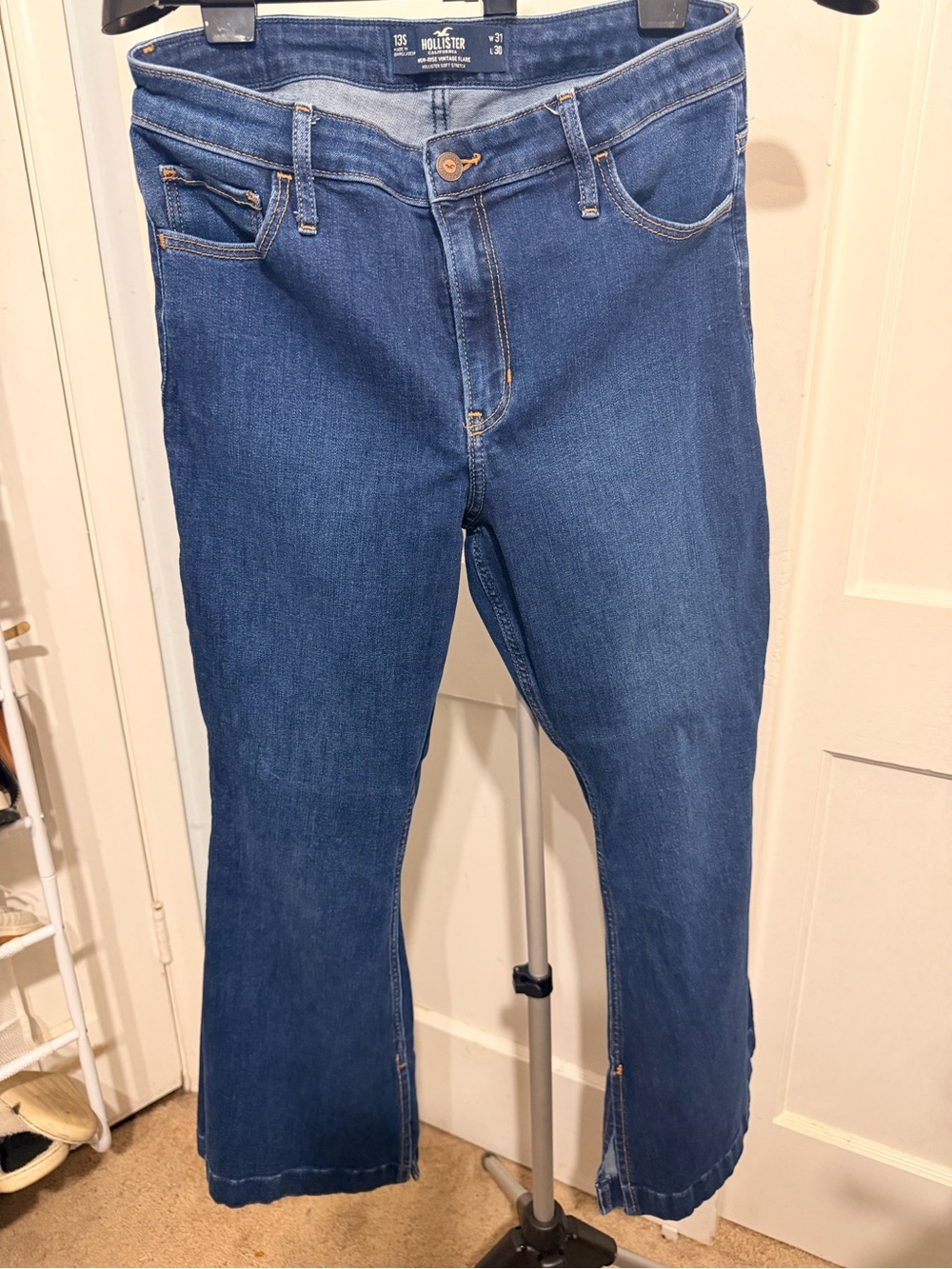 Hollister high rise vintage flare Denim Jeans in Blue